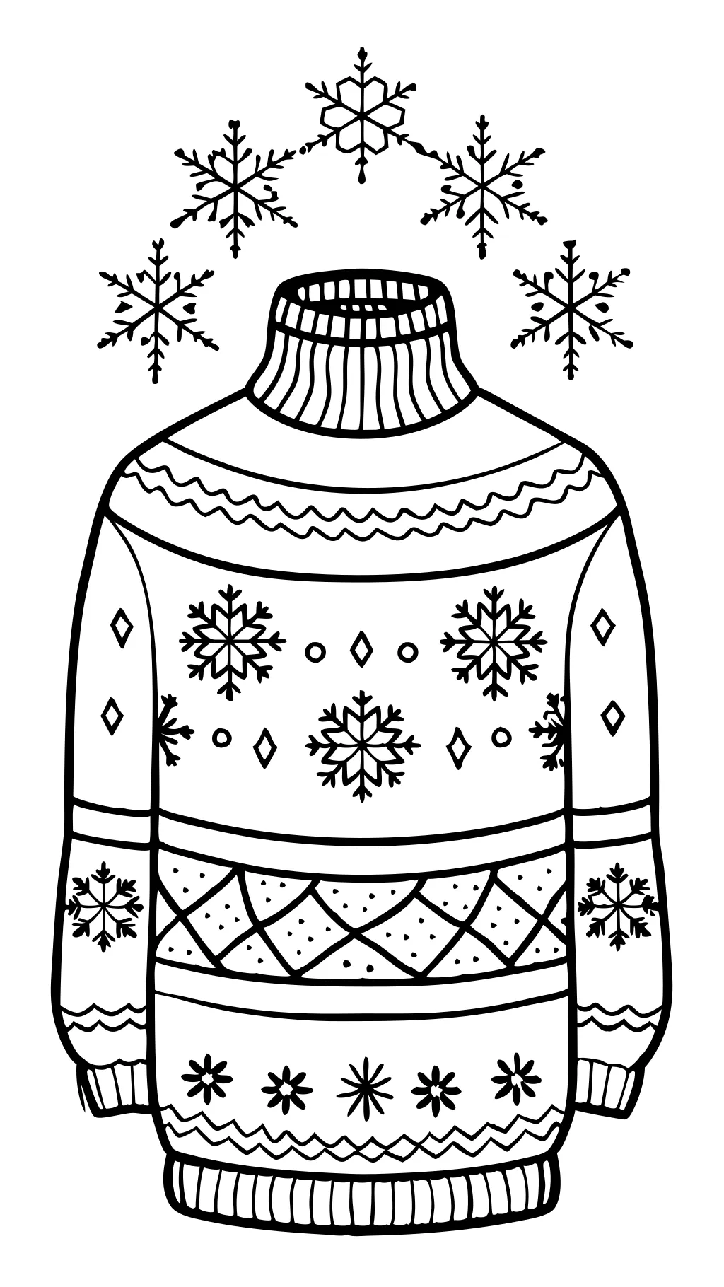 sweater coloring page